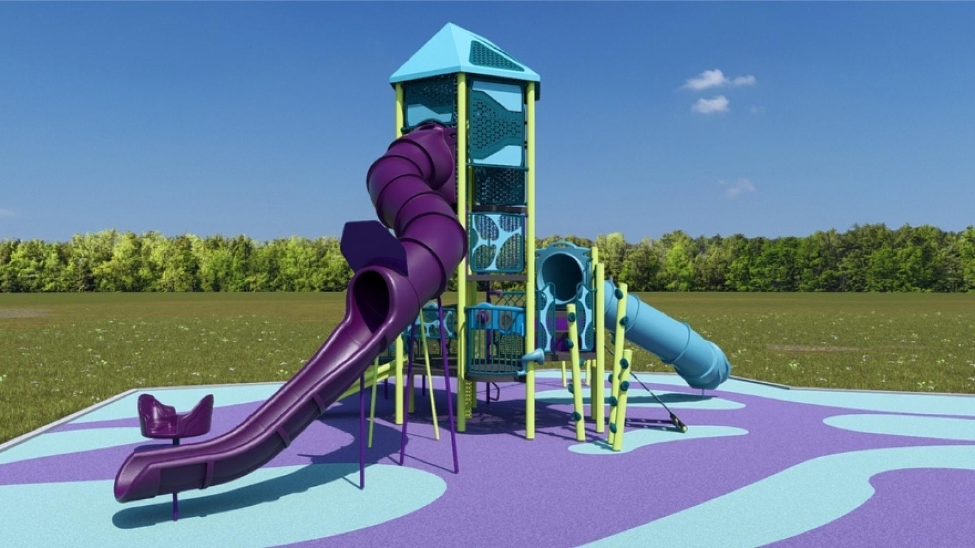 3D drawing of proposed play structure