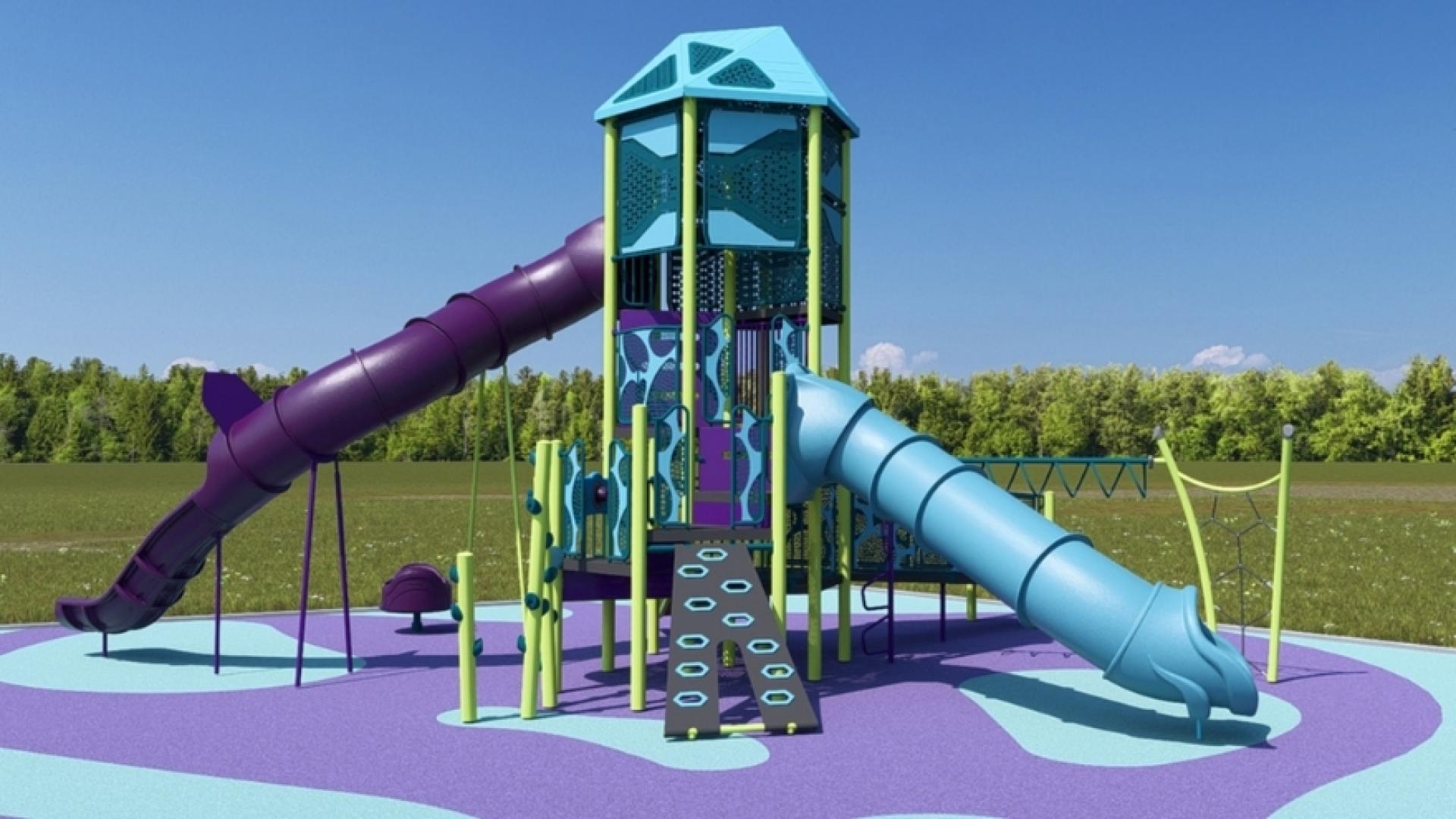 3D drawing of proposed play structure