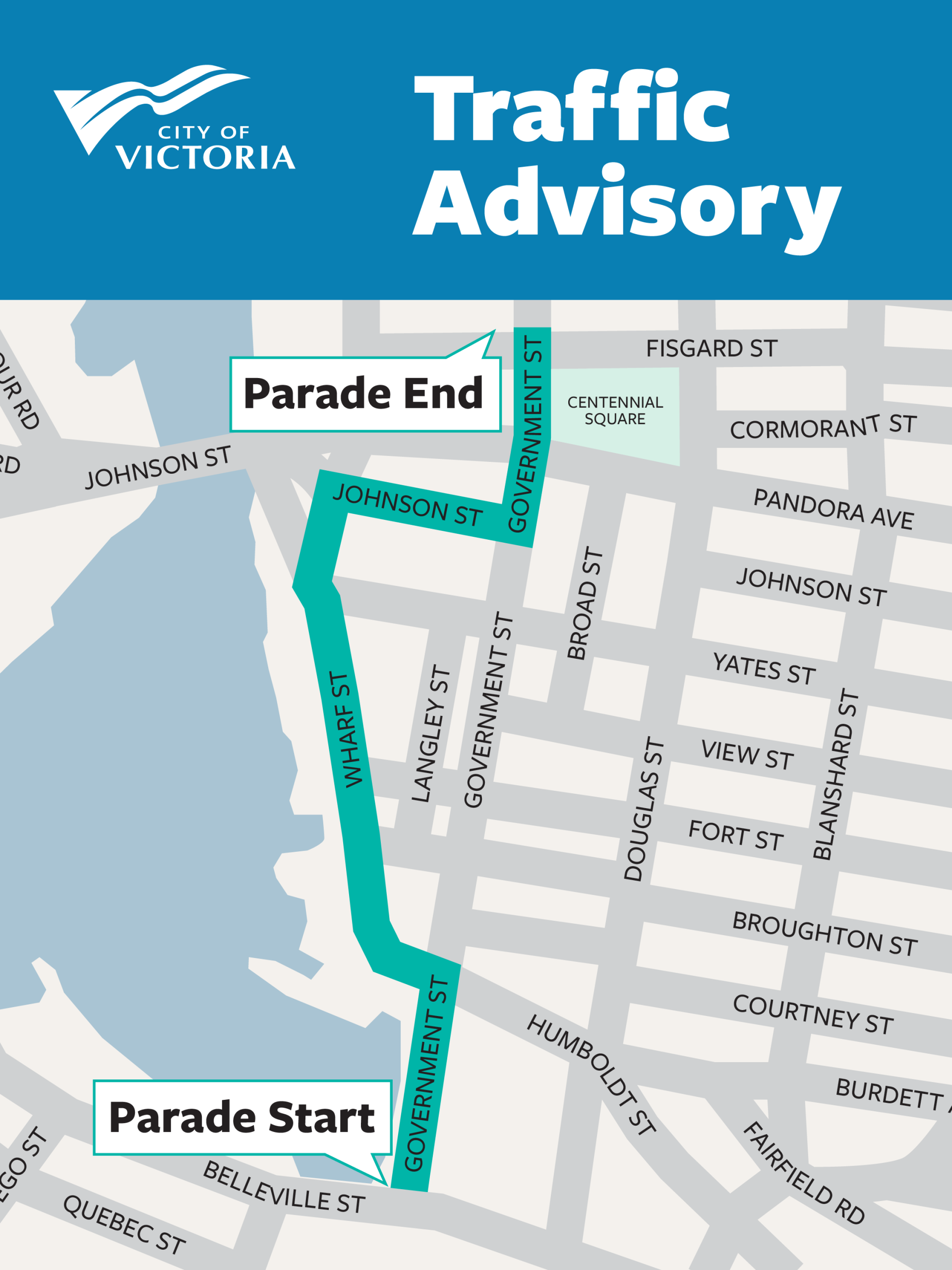 Victoria Day Pararde Route Traffic Adv