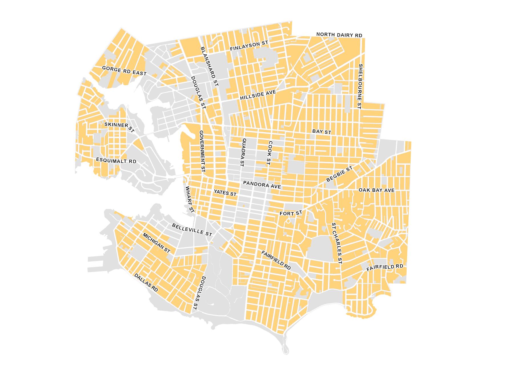 Map of City of Victoria zones